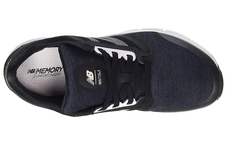 (WMNS) New Balance 715 V3 Low-Top Black/White WX715AB3