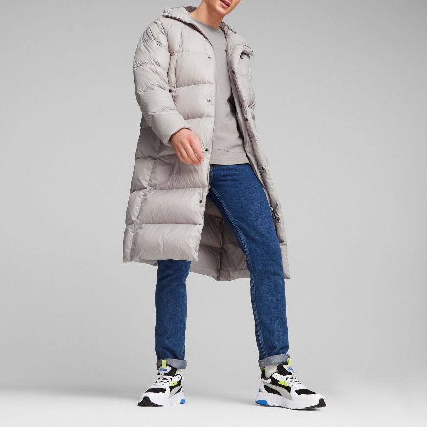 PUMA Lightweight Hooded Down Coat 'Grey' 678345-14