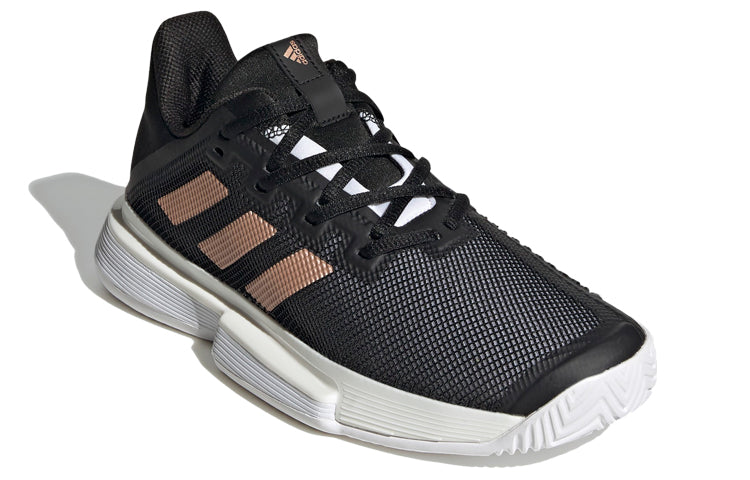 (WMNS) adidas Solematch Bounce Hard Court 'Black White' FU8125