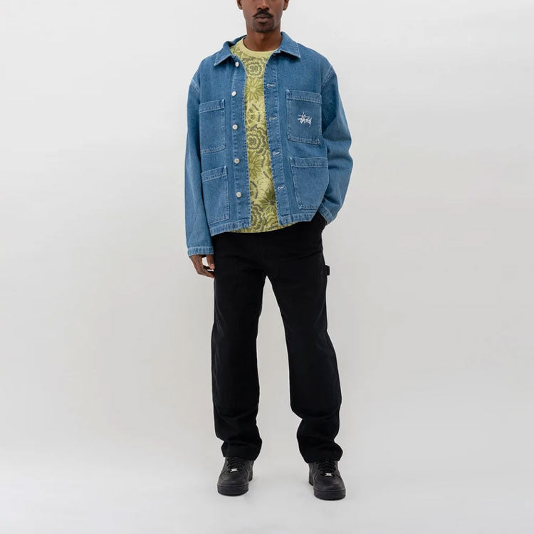 Stussy Unisex Embroidered Denim Jacket Blue 115570