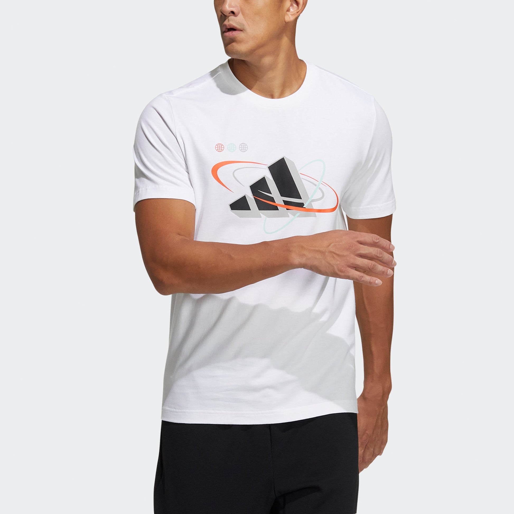 adidas Ub Gfx T Bos Logo Printing Sports Round Neck Short Sleeve White GP0857