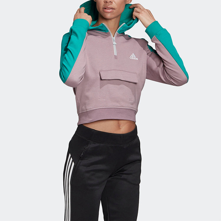 (WMNS) adidas Colorblock Casual Sports Short Purple GG6845