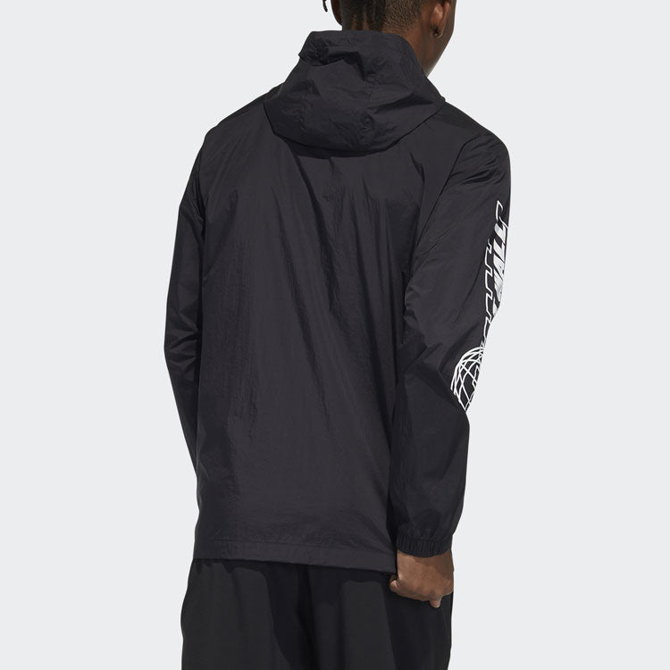 adidas Outdoor Athleisure Casual Sports Hooded Jacket Black HB8917