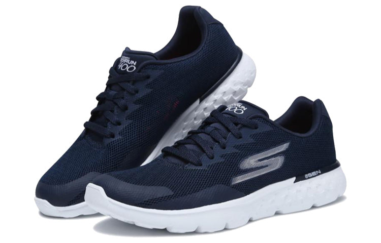 (WMNS) Skechers Go Run 400 Sneakers Blue/White 15299-NVY
