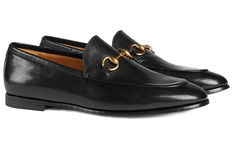 (WMNS) Gucci Jordaan Leather Loafers Black 404069-BLM00-1000