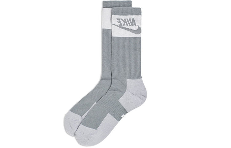 Nike Logo Jacquard Sports Socks 2 Pairs 'Grey' SX5770-938