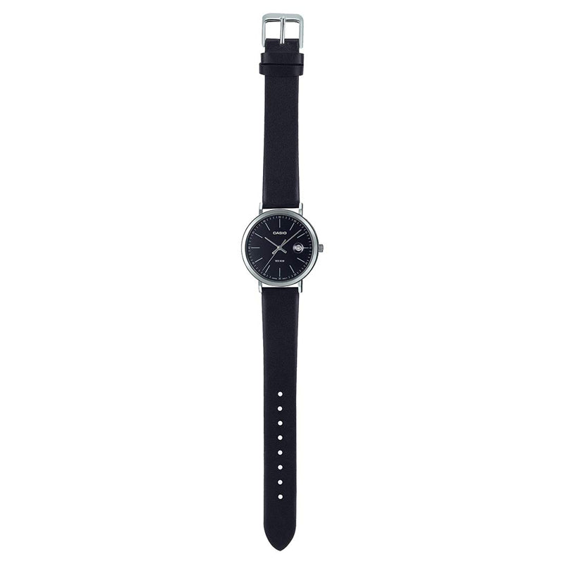 CASIO ENTICER Series Blue Unisex Mens Black Analog MTP-E175L-1EVDF