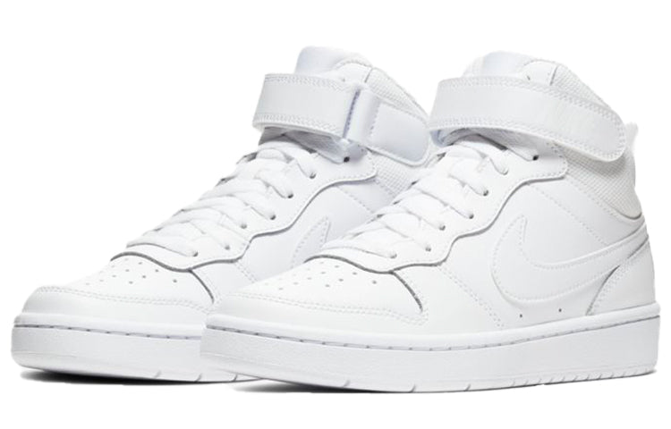 (GS) Nike Court Borough Mid 2 'Triple White' CD7782-100