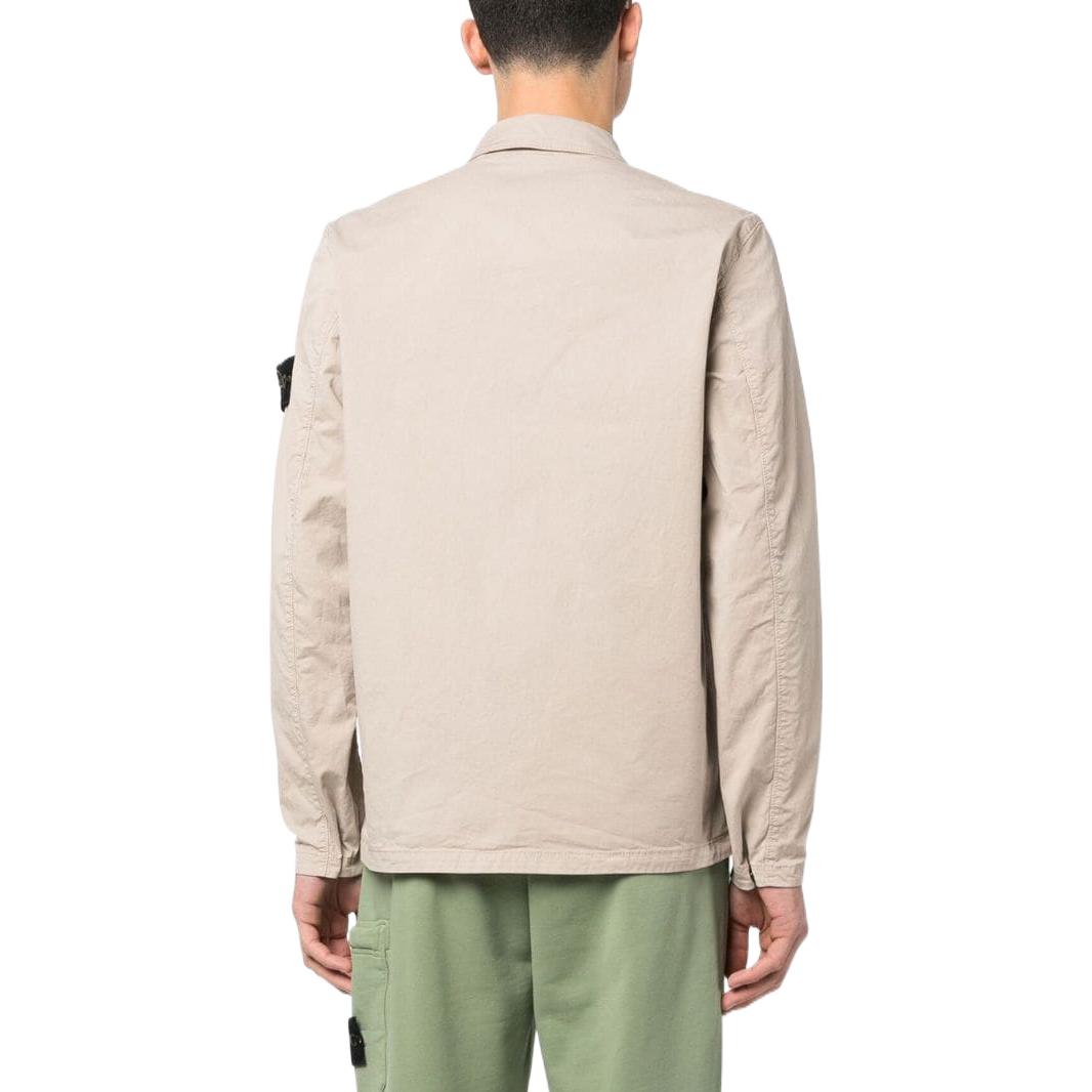 STONE ISLAND Zip Overshirt 'Dove Grey' 781510210-V0092