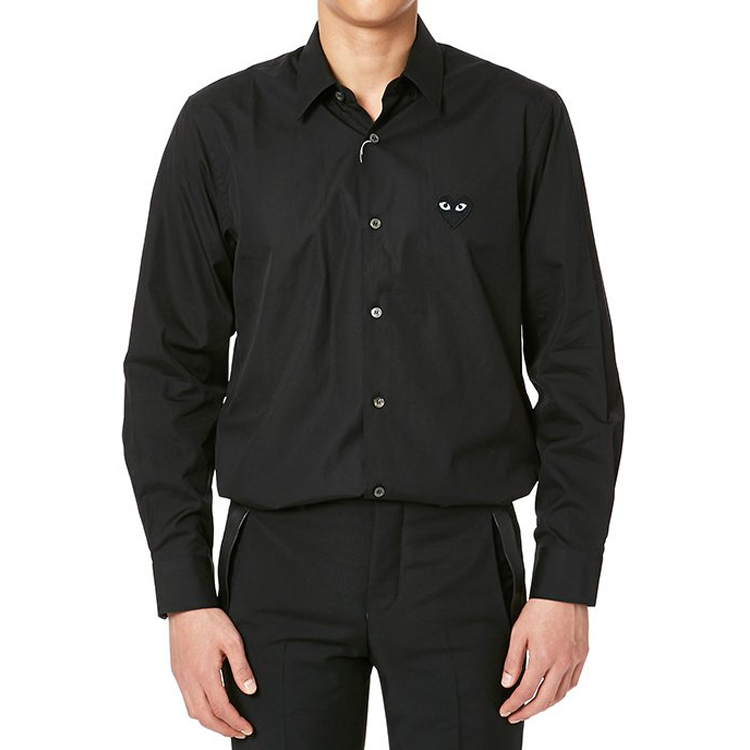 COMME des GARCONS PLAY Black Emblem Button Down 'Black' AZ-B004-051-1