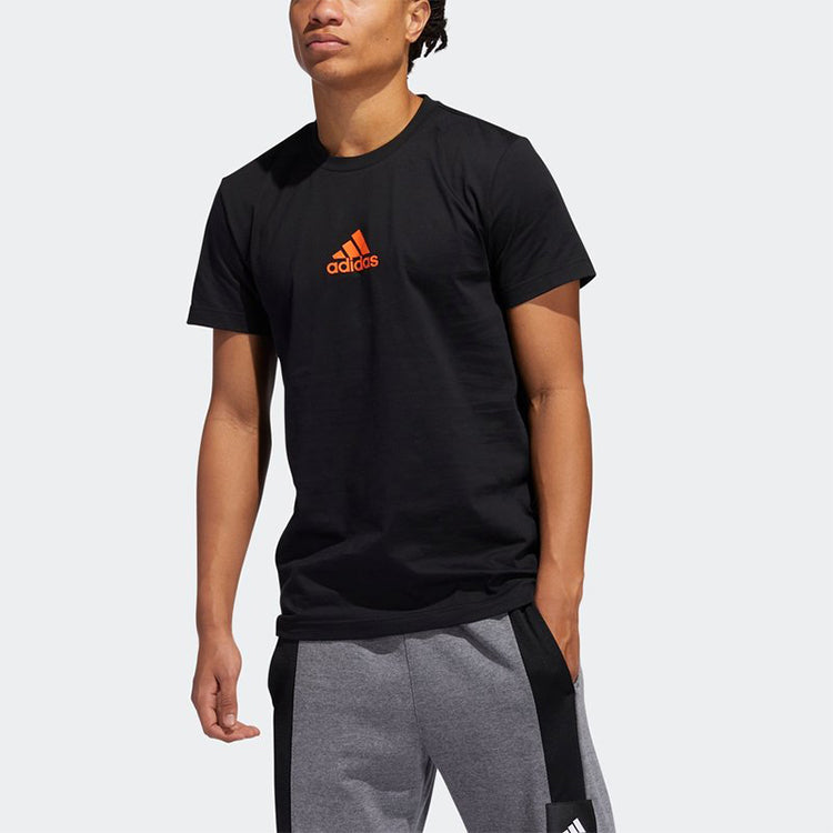 adidas LIL Stripe Team Basketball Sports Short Sleeve Black GL5591