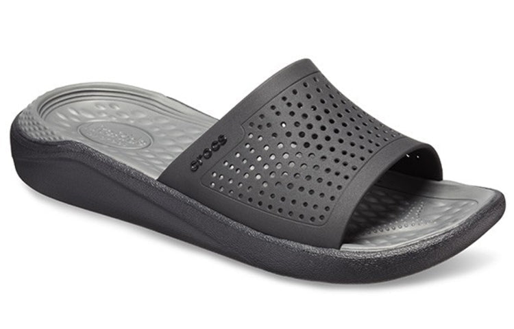 Crocs LiteRide Black Gray Sandals 'Black Grey' 205183-0DD