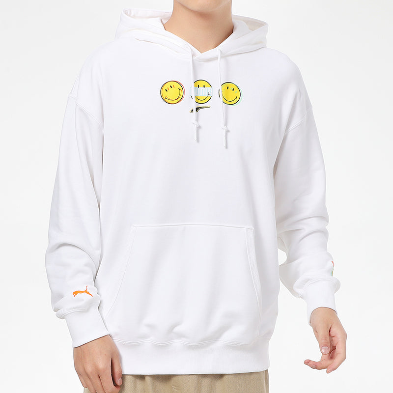 PUMA x SMILEY Crossover Printing Casual Sports Unisex White Pullover 532909-02
