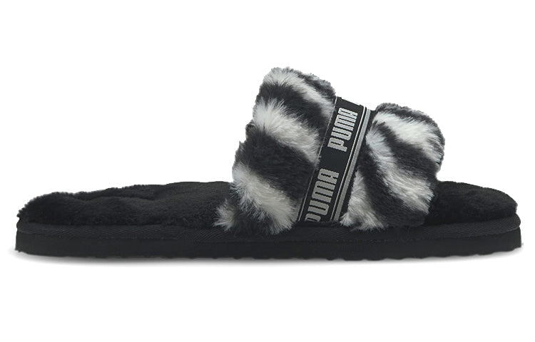 (WMNS) PUMA Fluff Slide 'Wild - Black' 385276-01