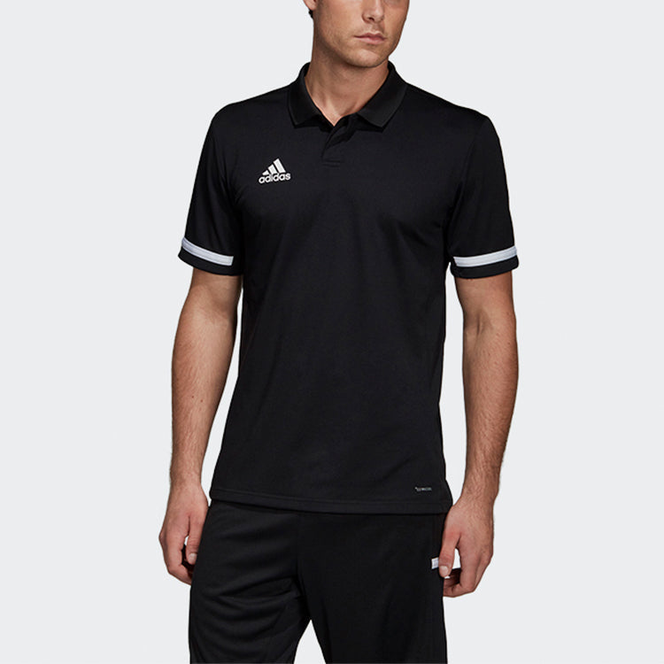 adidas T19 Polo M Athleisure Casual Sports Badminton Short Sleeve Polo Shirt Black DW6888