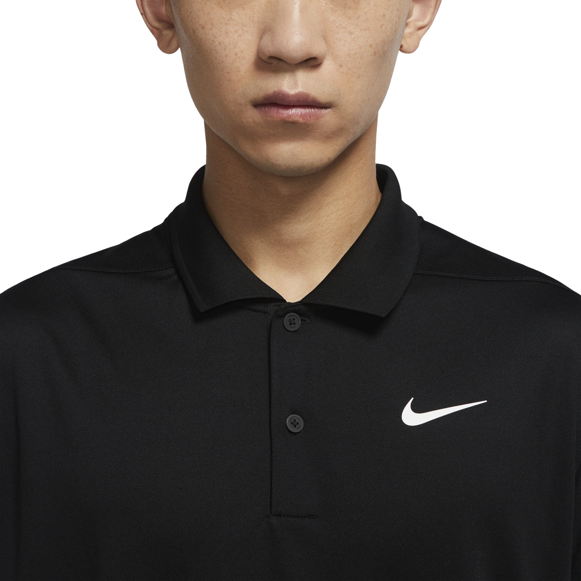 Nike Dri-FIT Victory Solid Color Logo Printing Quick Dry Breathable Short Sleeve Polo Shirt Black DH0823-010
