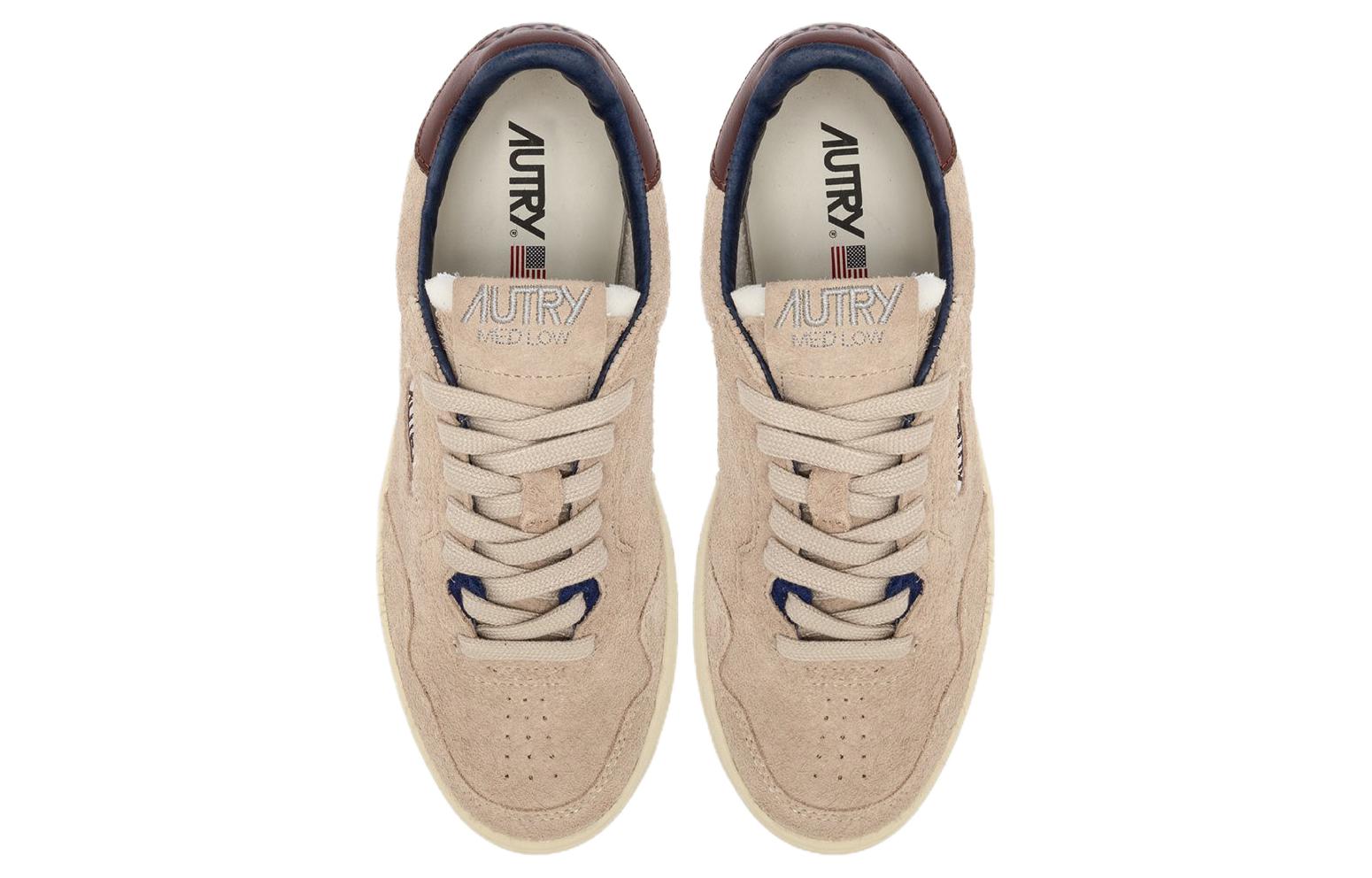(WMNS) AUTRY New Flat Low Suede 'Ecru and Fudgesickle' FLLW-UL06