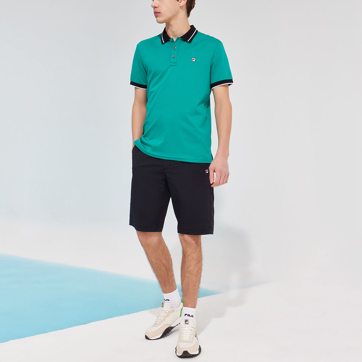 FILA Loose Breathable Casual Woven Shorts Black F11M128802F-BK