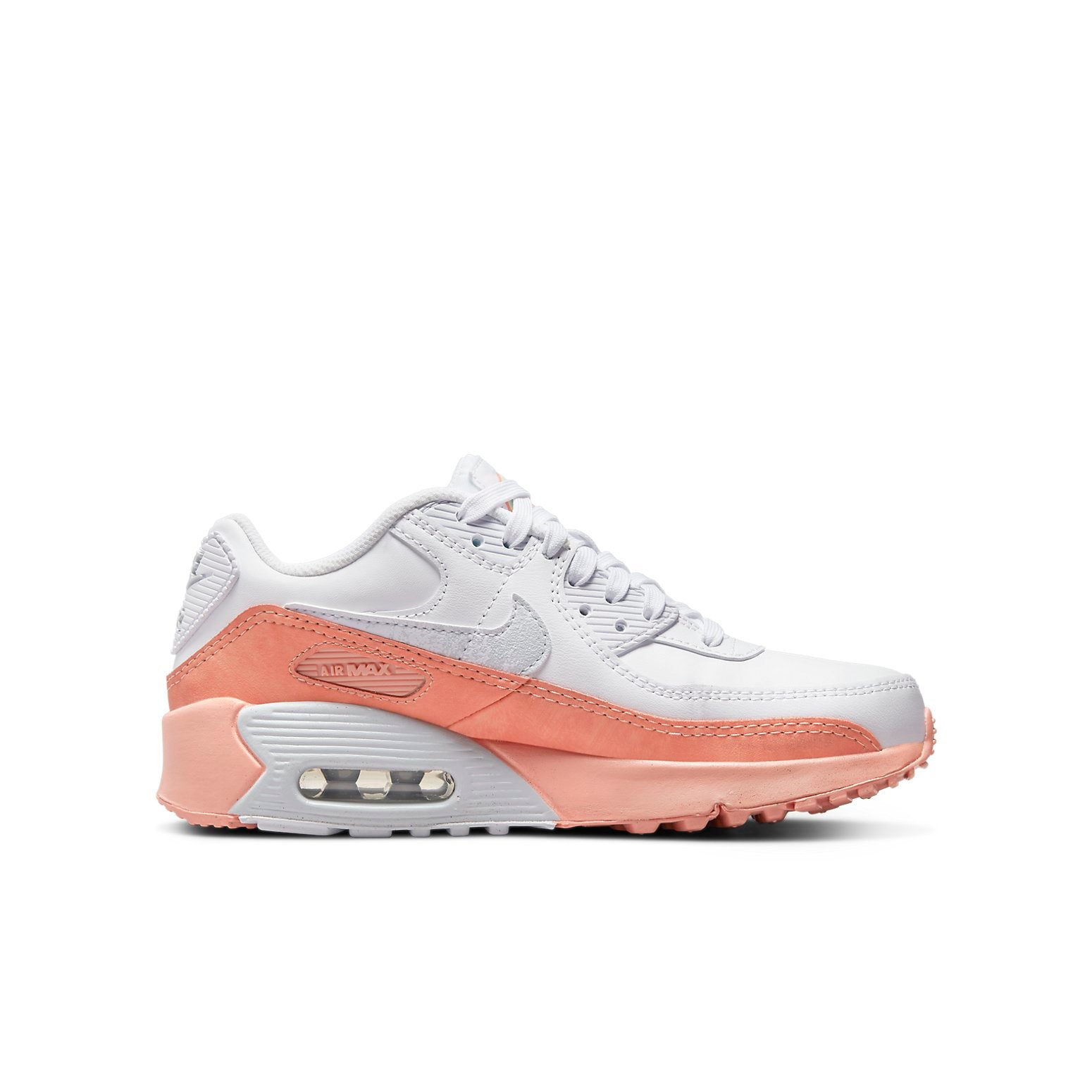 (GS) Nike Air Max 90 Leather SE 'White Light Madder Root' DM0956-100