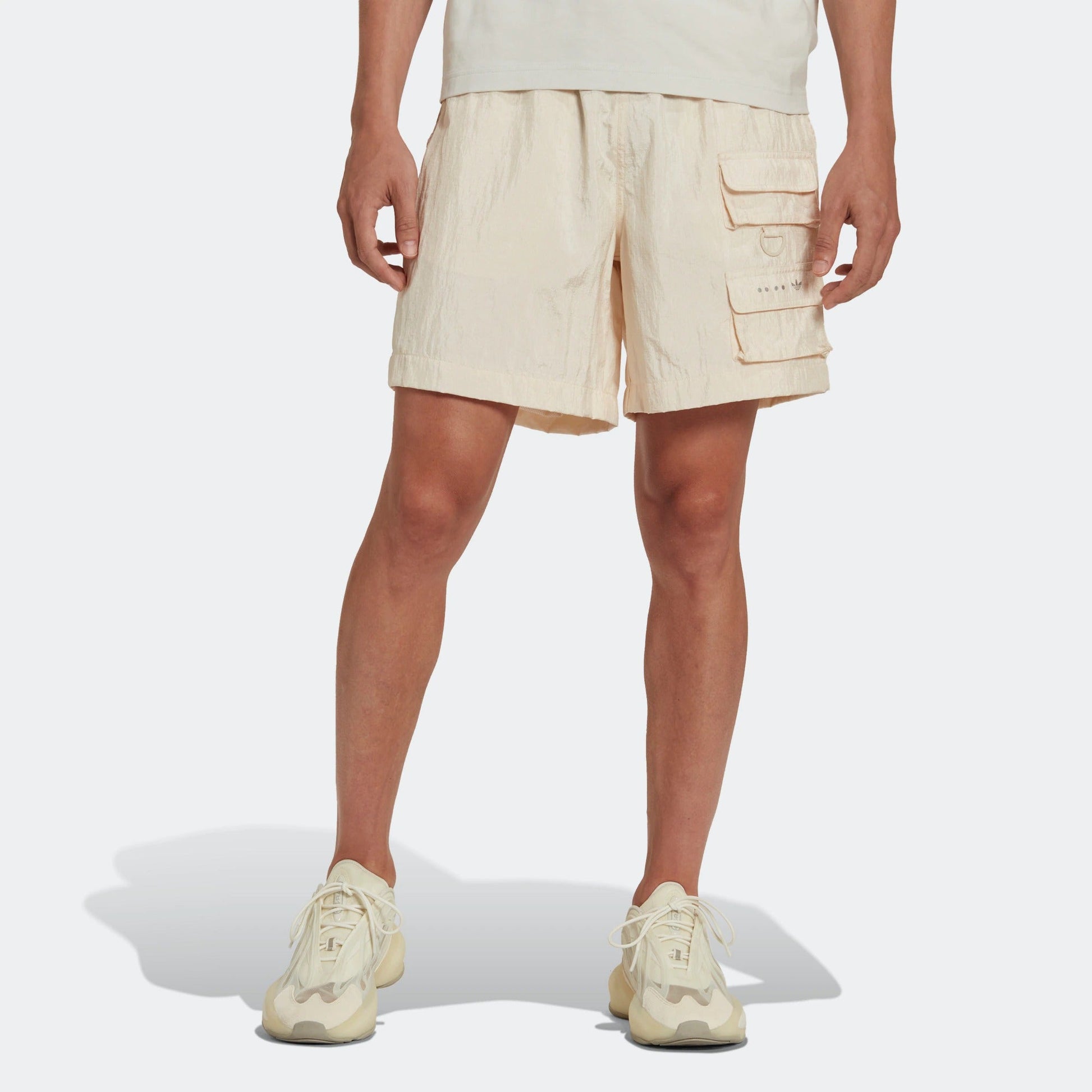 adidas originals Solid Color Casual Sports Shorts Yellow White HK2741