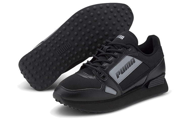 (WMNS) PUMA Mile Rider Bright Peaks Low-Top Sneakers Black/Grey 374113-01