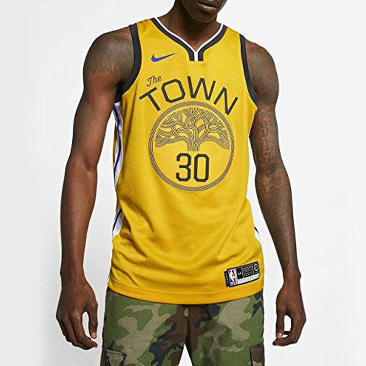 Nike NBA Earned Edition SW golden state warriors stephen curry Yellow BQ1159-731