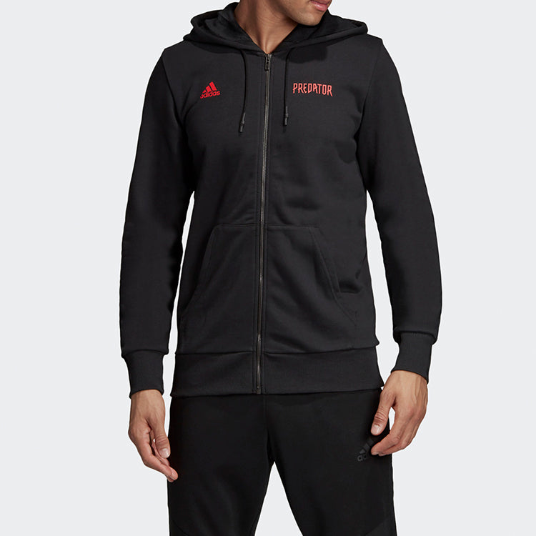 adidas Pred Poster Hdy Soccer/Football Hooded Jacket Black DU8444