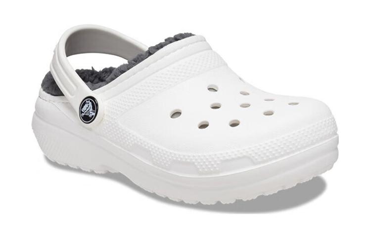 (GS) Crocs Classic Lined Clogs 'White Grey' 207009-10M