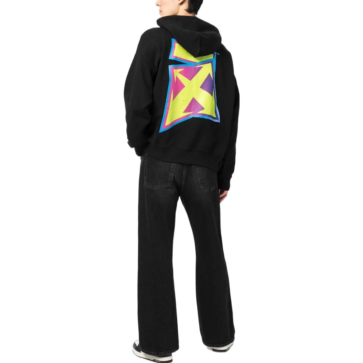 Off-White Thunder Print Skate Hoodie OMBB085F22FLE0044107