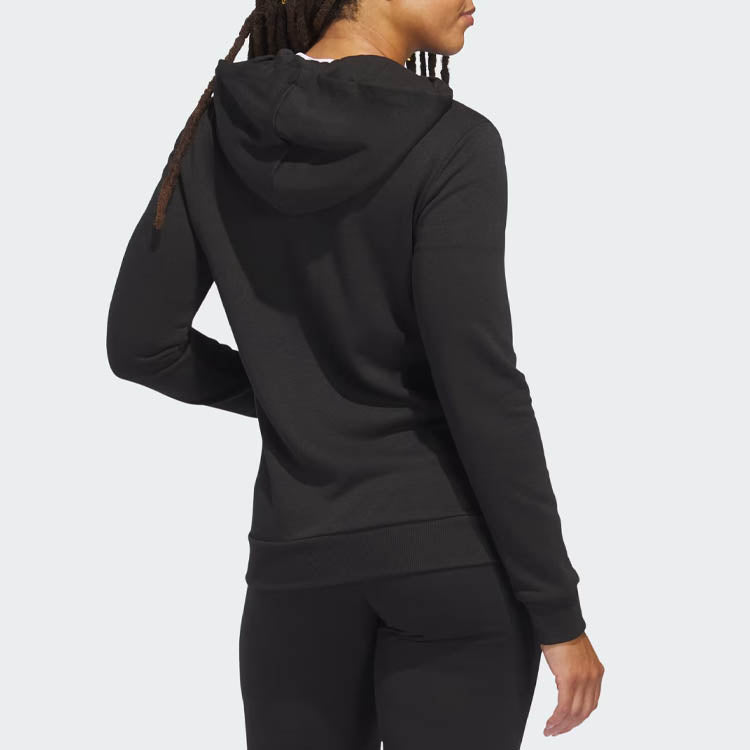 (WMNS) adidas Logo Hooded Jacket 'Black Gold' H07761
