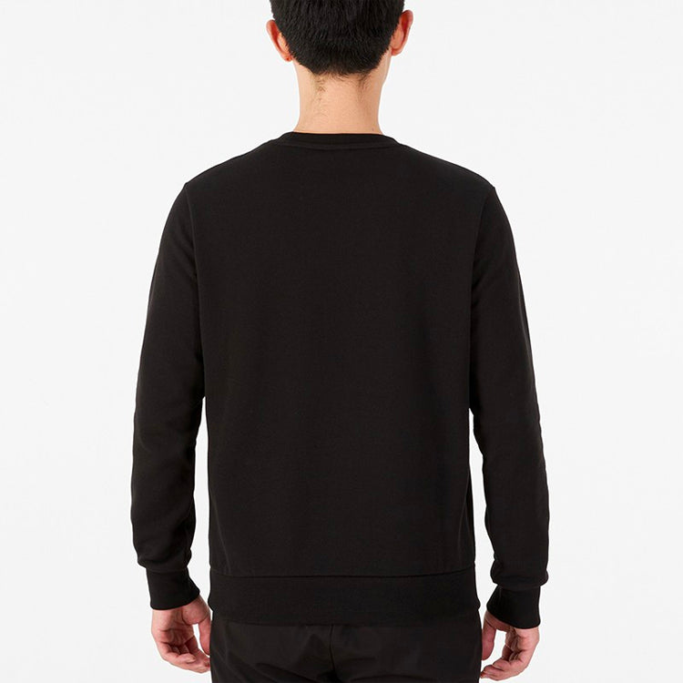 PUMA Logo Pattern Printing Sports Round Neck Pullover Black 536304-01
