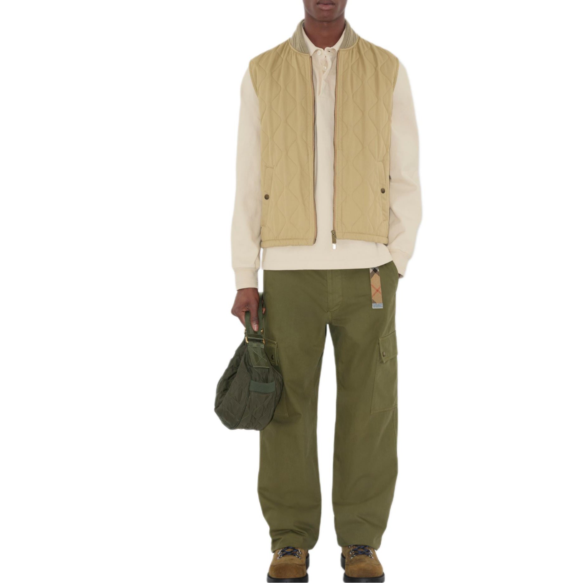 Burberry 25 Quilted Gabardine Gilet 'Beige' 81101811