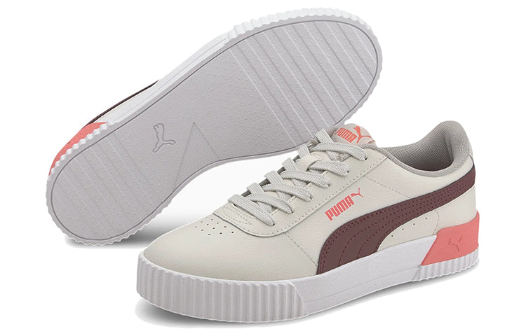 (WMNS) PUMA Carina Leather 'Khaki White Brown' 370325-20