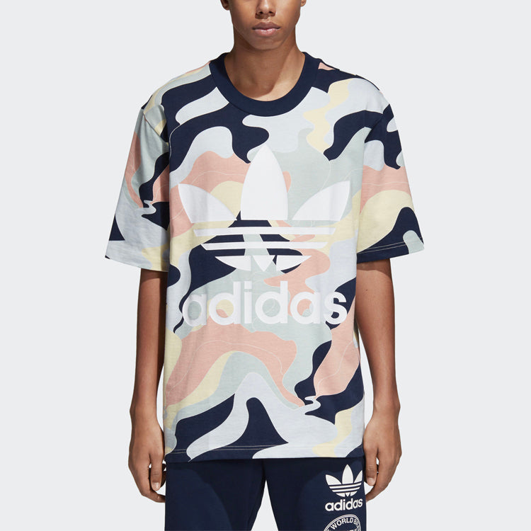 adidas originals Aop Casual Sports Round Neck Short Sleeve DN9085