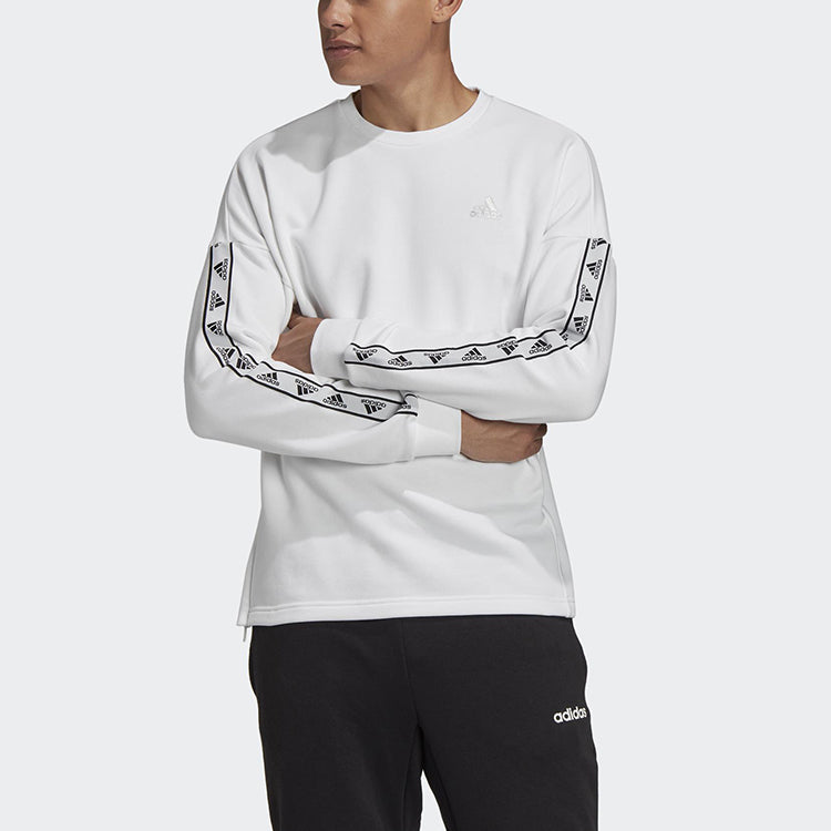 adidas Logo Print Round Collar Leisure Sports Jacket Men's White GL2217