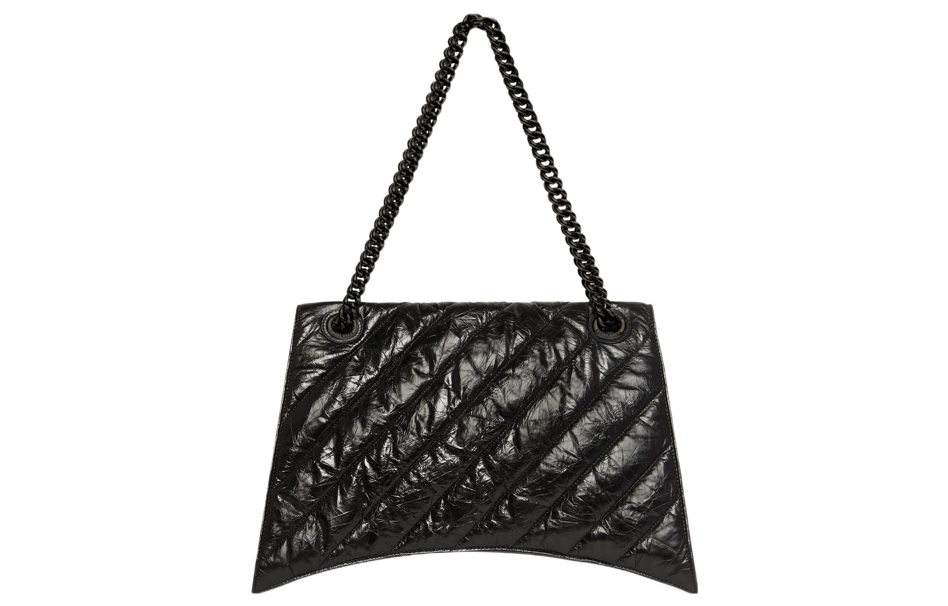(WMNS) Balenciaga Crush Large Chain Bag Quilted 'Black' 716332210IY1000