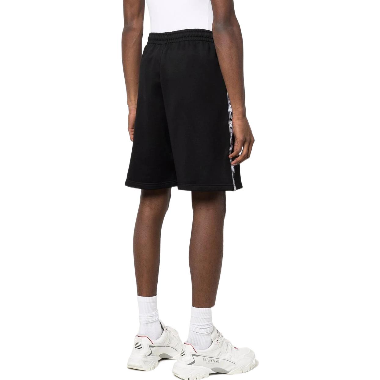 Men's Off-White FW22 Side Logo Elastic Waistband Sports Ordinary Version Black Shorts OMVH017C99FAB0011001