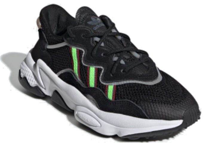 (GS) adidas Ozweego J 'Black Solar Green' EE7772