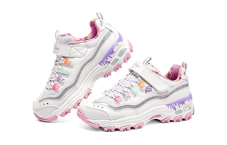 (GS) Skechers D'lites 'White Multicolor' 302575L-WMLT