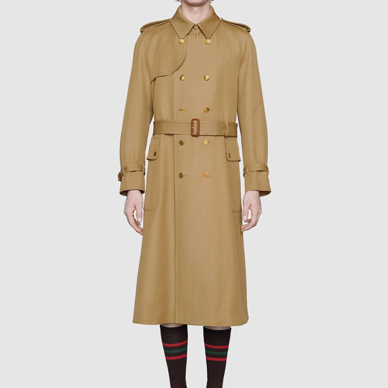 Gucci Boutique Wool Trench Coat For Men Camel 624417-ZAEA3-2025