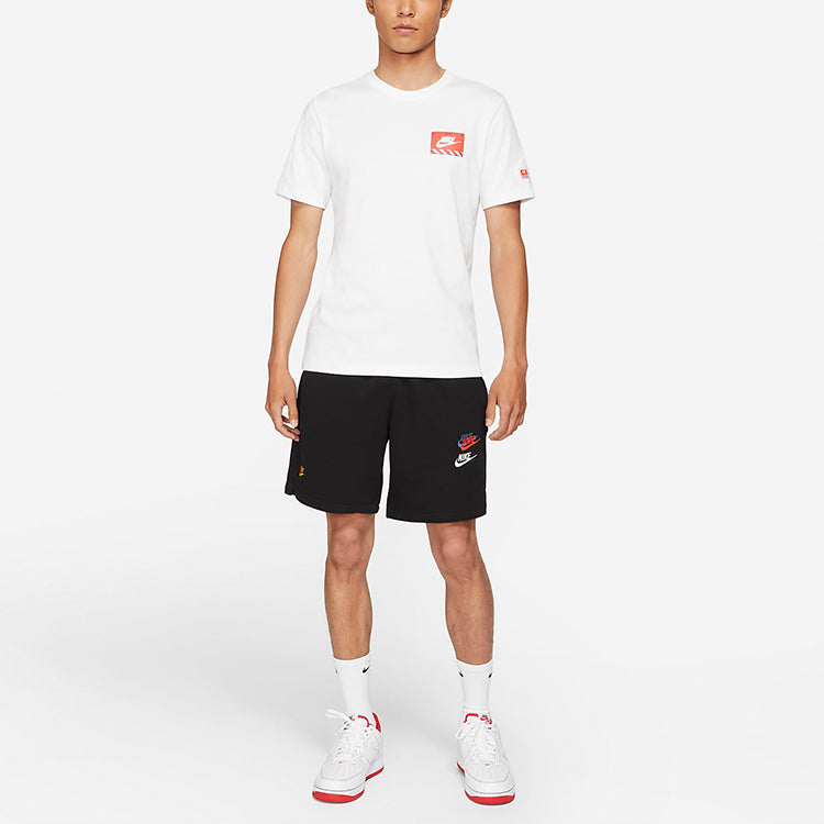 Men's Nike Sportswear Transformers Printing Sports Round Neck Short Sleeve White T-Shirt DJ1398-100