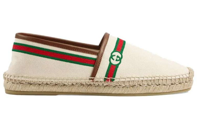 (WMNS) Gucci Embroidered Espadrilles 'Interlocking G - White' 646216-F6LZO-9099