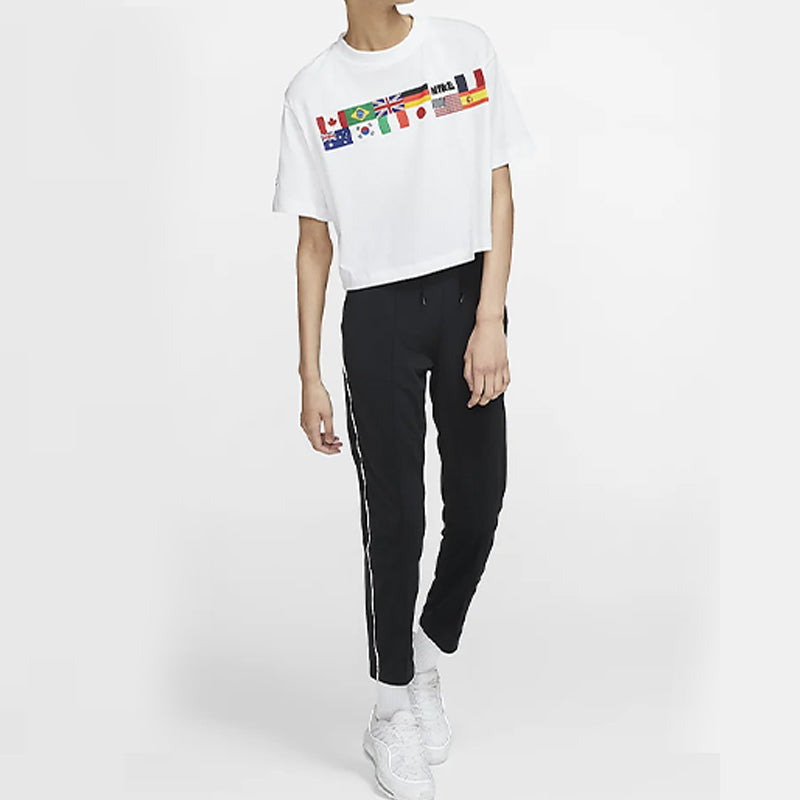 (WMNS) Nike Sportswear Pattern Short Sleeve White CJ3224-100