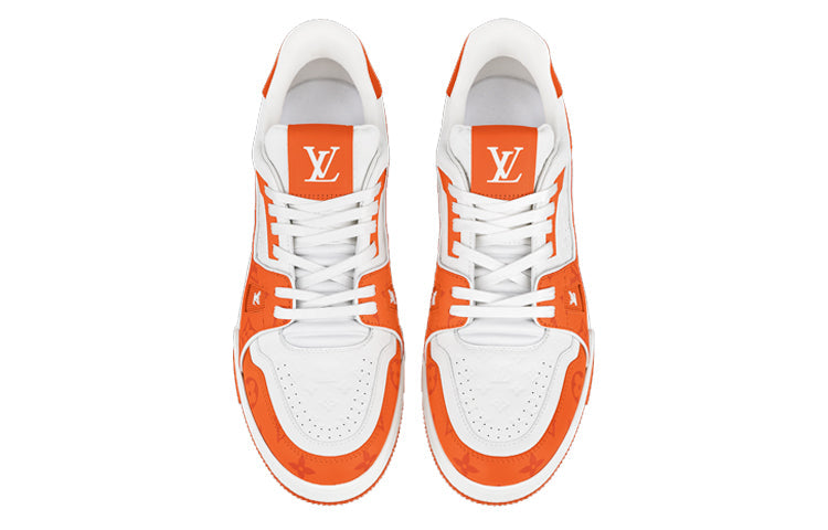 LOUIS VUITTON LV Trainers 'White Orange' 1ABOIS