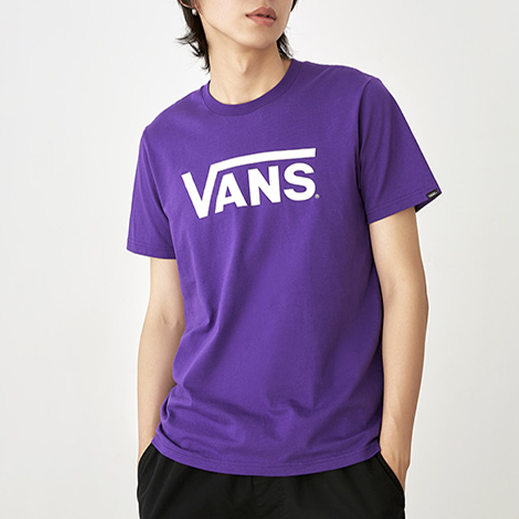 Vans Athleisure Casual Sports Short Sleeve Couple Style Purple VN0A4MM630X