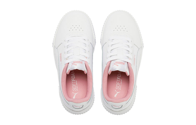 (PS) PUMA Carina L Casual Board Shoes White/Pink 370678-02