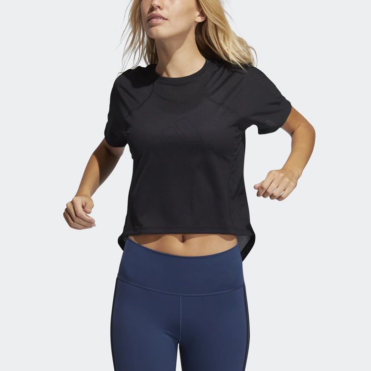 (WMNS) adidas SS21 Yoga Exercise Short Sleeve Black T-Shirt GP6791