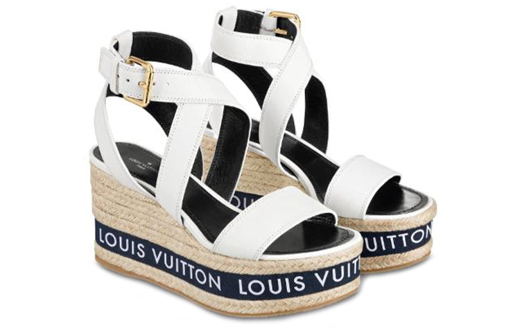 (WMNS) LOUIS VUITTON LV boundary Wedge Sandal 'White' 1A64GK