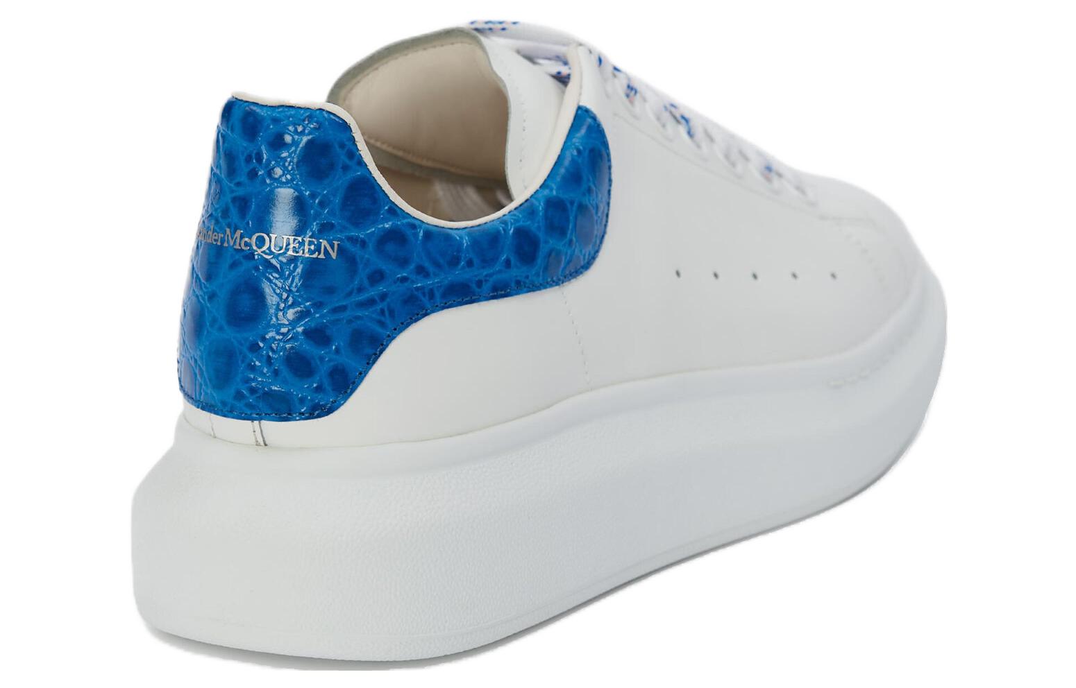 Alexander McQueen Oversized Sneaker 'White Ultramarine Crocodile' 625162WHYB89407