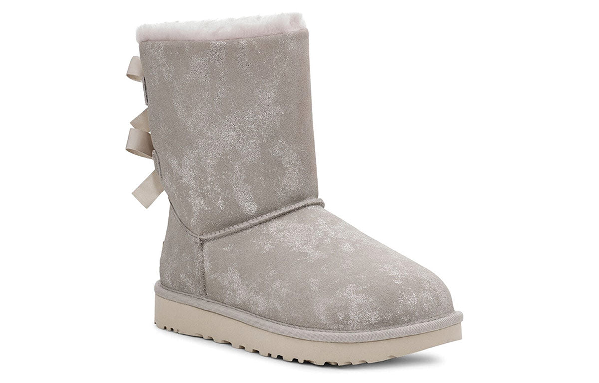 (WMNS) UGG Bailey Bow II Snow Boots Gray 1112532-GOA